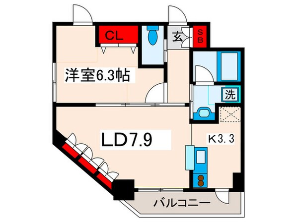 クエル田端の物件間取画像